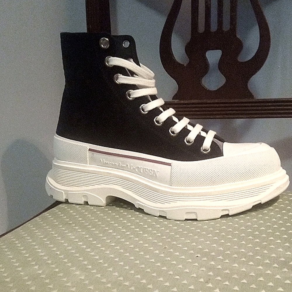 Alexander McQueen "Slick Boots" (Suede, Converse-type Platform Sneakers)